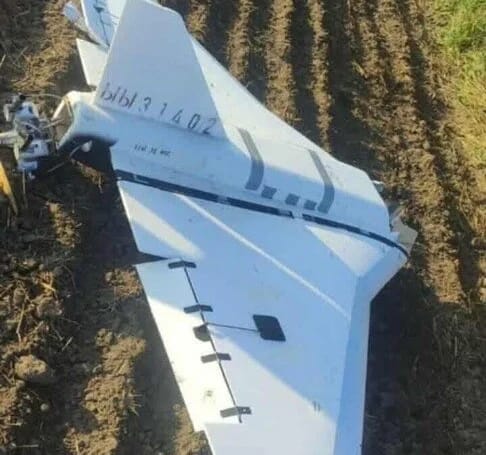 Dronă rusească doborâtă în Polonia/FOTO:X 