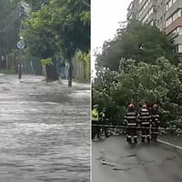 FOTO / VIDEO Ploile abundente au paralizat Bucureștiului. Străzi inundate, blocaj în zona liniei de centură și linii STB deviate