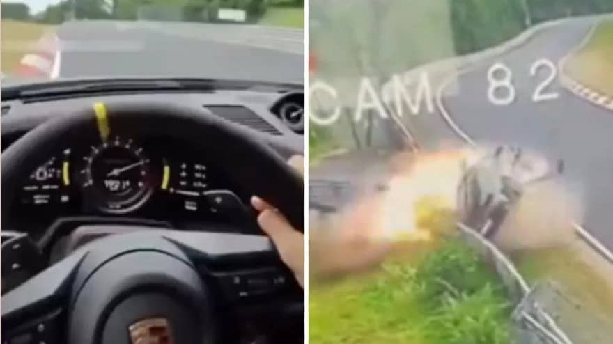 Cadre surprinse înainte și după coliziune
