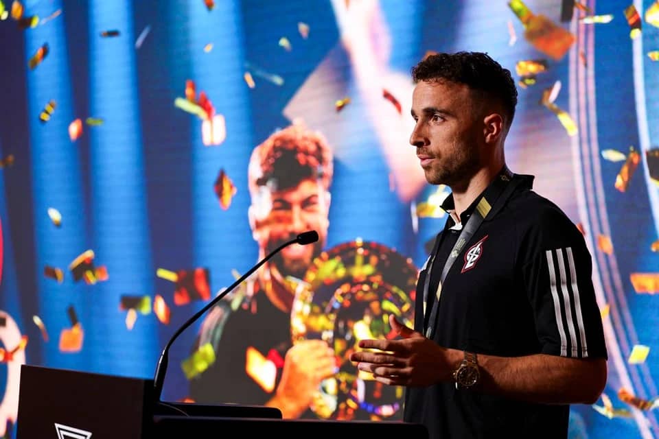 Diogo Jota, pe scenă, la o acțiune FOTO Facebook Diogo Jota