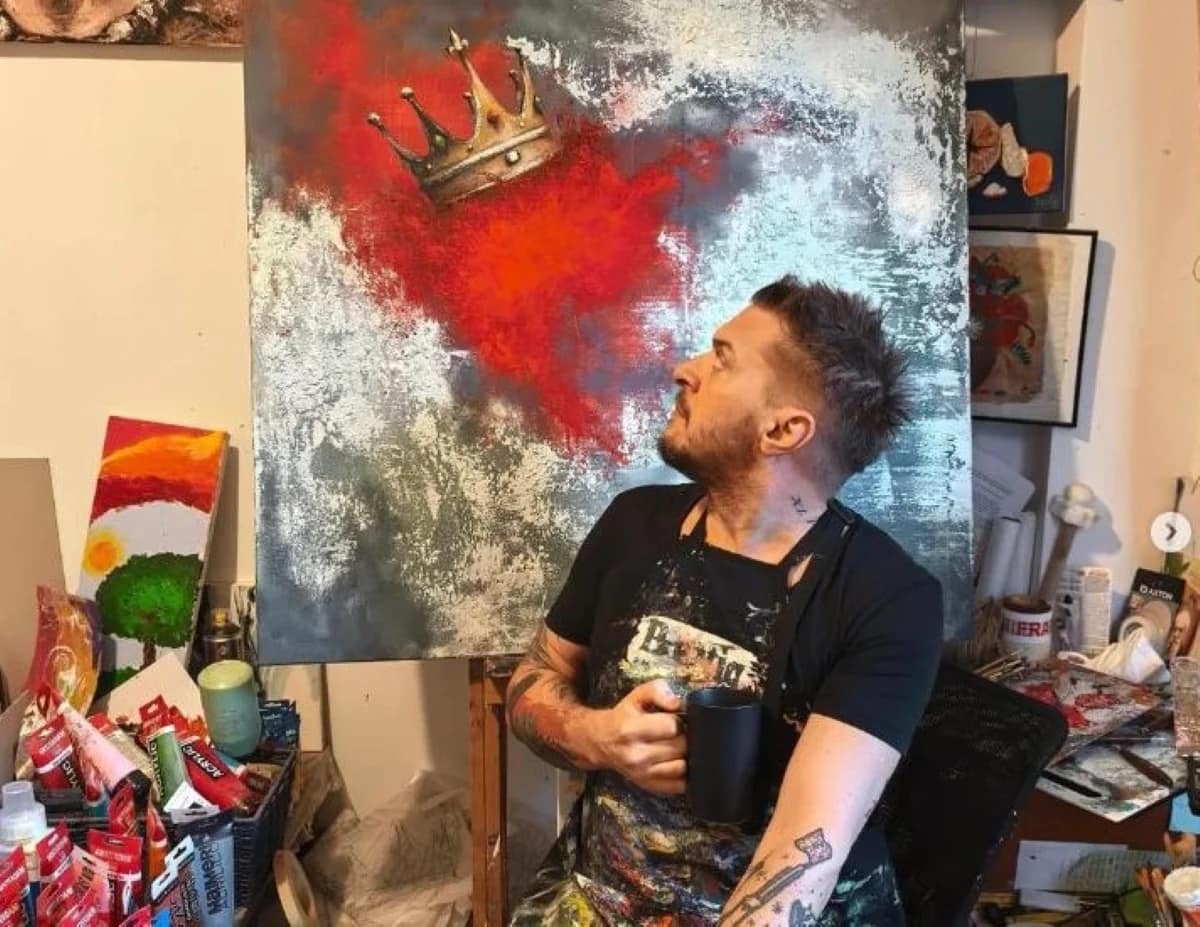 Pieer Bertig, în atelie. FOTO: Instagram/Pieer Bertig