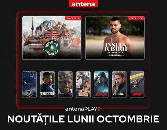 Noutățile lunii octombrie 2025 în AntenaPLAY