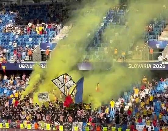 ”Zidul Galben”, la înălțime în Slovacia. Ce au făcut suporterii României la meciul cu Spania