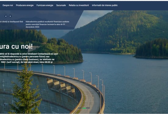 Hidroelectrica a pregătit aproape 1 milion de euro pentru o nouă pagină web. Actuala are 7 ani vechime și a rămas fără mentenanță