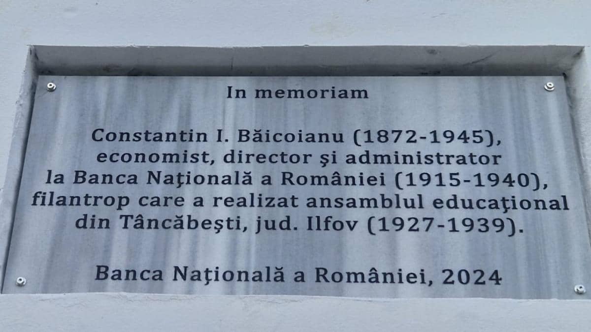 Inaugurarea plăcii comemorative Constantin Băicoianu la Tâncăbești