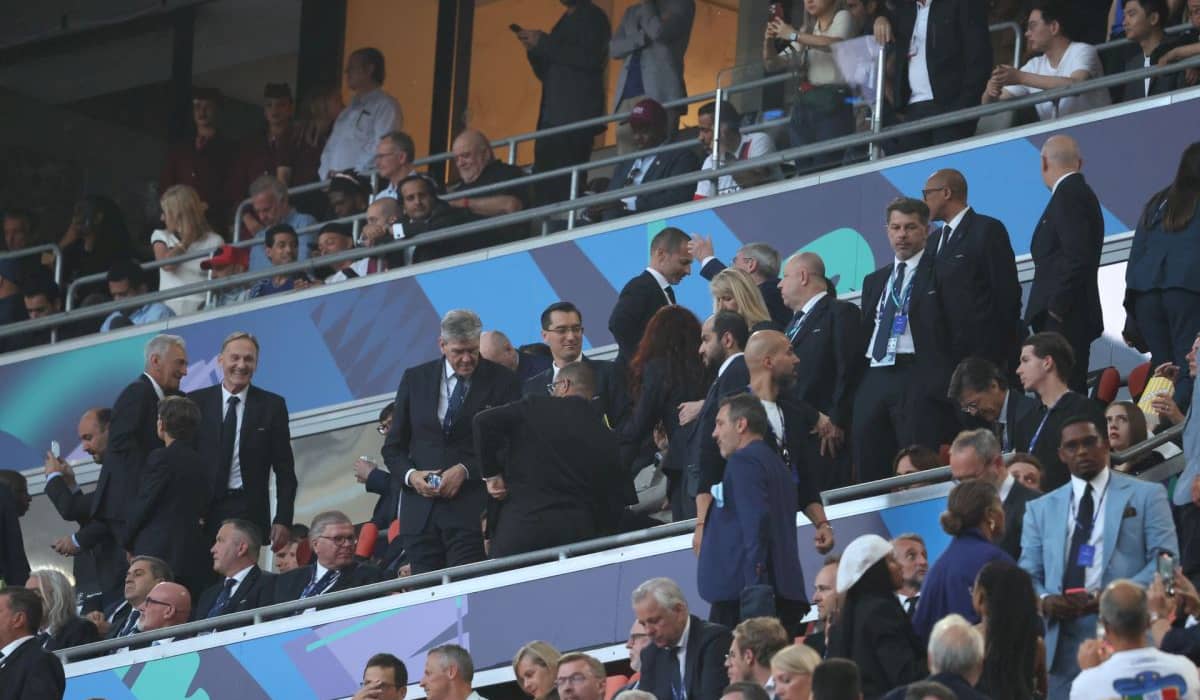 Răzvan Burleanu l-a evitat pe Ceferin la finala Ligii Campionilor » Cu cine s-a întreținut în tribunele de pe Allianz Arena