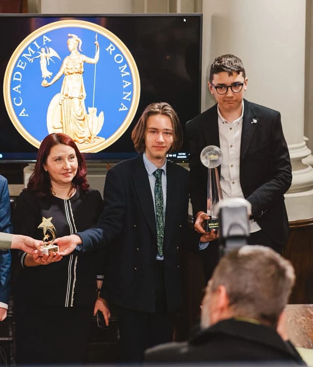 Festivitate de premiere la Academia Română pentru argint la Ol. Europeană din 2023 FOTO: arhiva D.D.