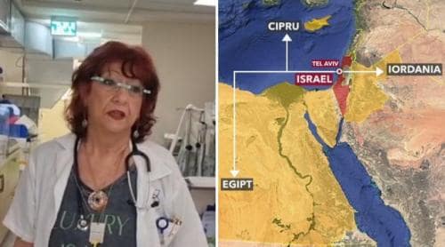O doctoriţă româncă, la datorie într un spital subteran din Israel: 