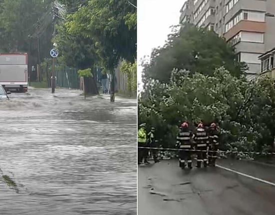 FOTO / VIDEO Ploile abundente au paralizat Bucureștiului. Străzi inundate, blocaj în zona liniei de centură și linii STB deviate