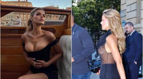 Supermodelul Brooks Nader s a dus la cină cu Lauren Sanchez îmbrăcată într o bluză complet transparentă, fără sutien