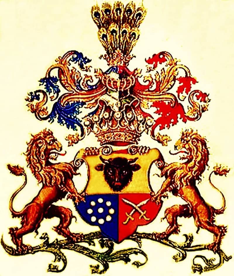 Stema baronilor Hurmuzaki din 1881. FOTO Wikipedia