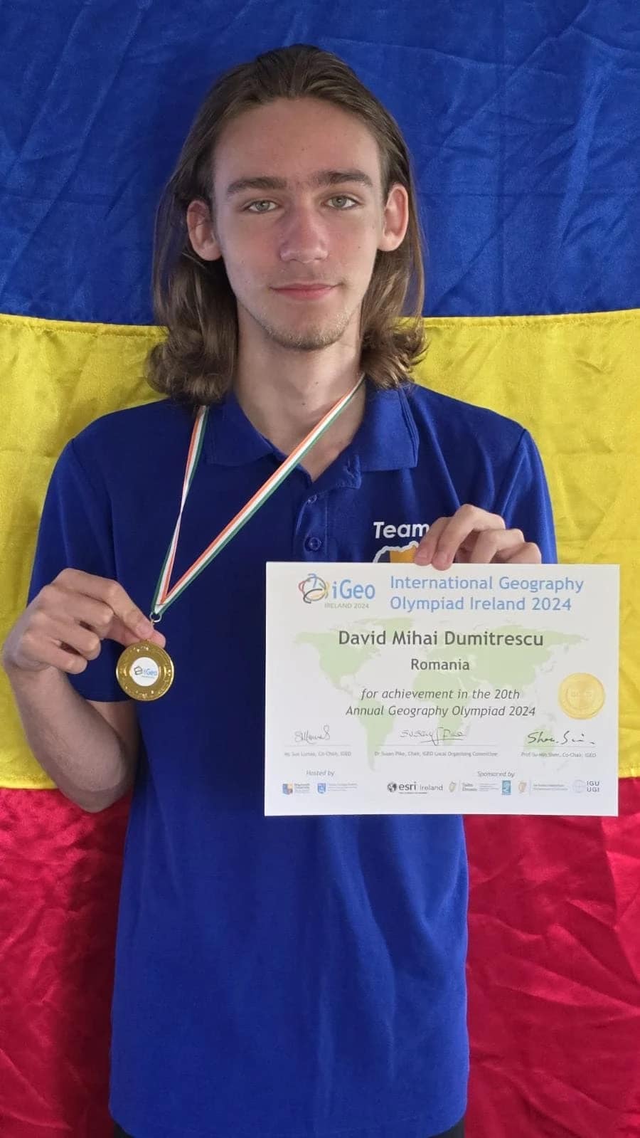 David Dumitrescu, aur absolut la Olimpiada Internațională de Georgrafie 2024 FOTO: arhiva D. D. 